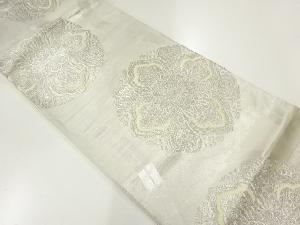 アンティーク　立涌に華紋模様織出し袋帯（材料）